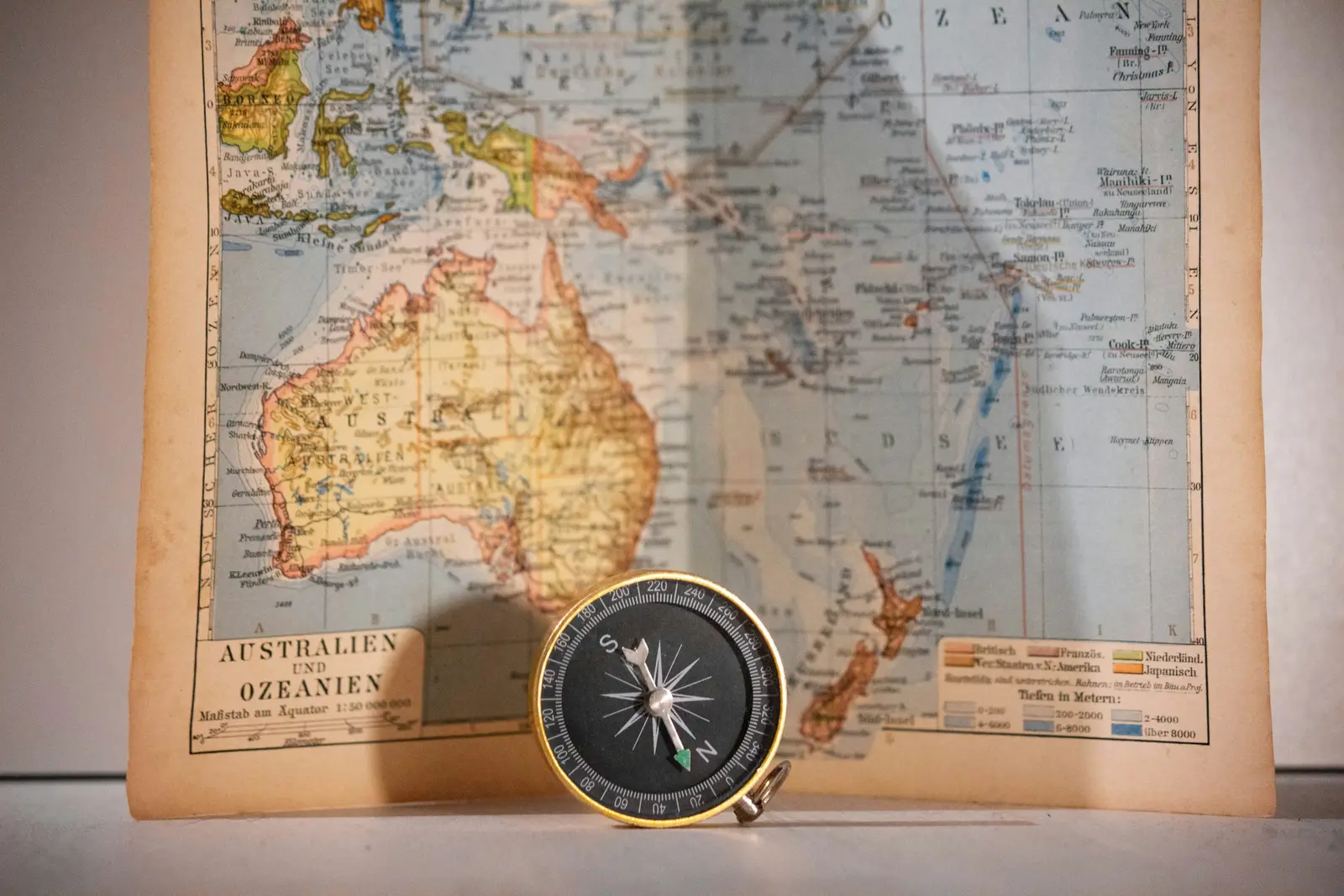 Compass and map