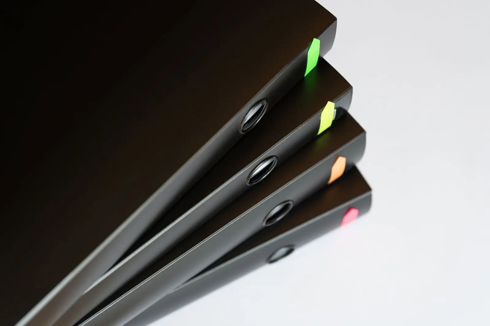 A stack of thick folders